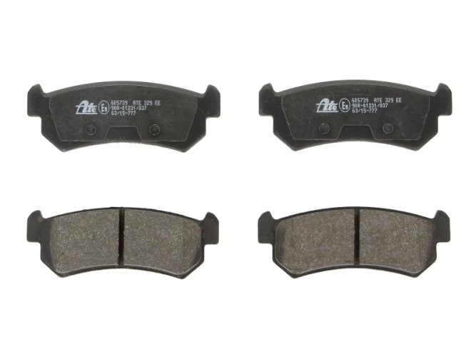 Set plăcuțe frână ATE, spate  , pentru: CHEVROLET LACETTI, NUBIRA, REZZO; DAEWOO LACETTI, NUBIRA, TACUMA / REZZO 1.4-2.0D 05.97-