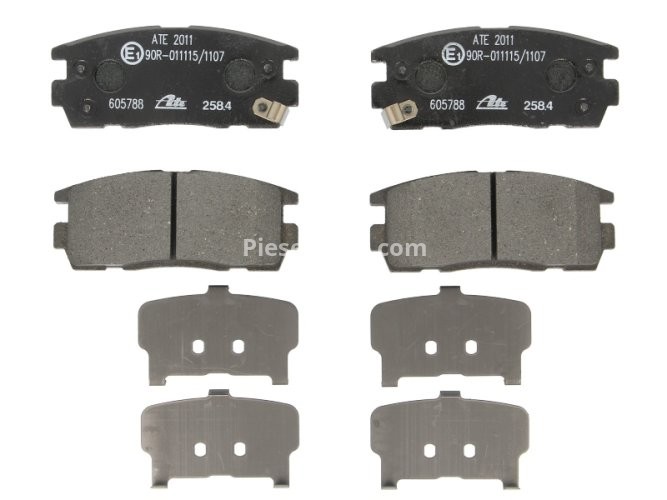 Set plăcuțe frână ATE, spate  (cu un tampon de amortizare), pentru: CHEVROLET CAPTIVA, EQUINOX; HYUNDAI TERRACAN; OPEL ANTARA A, KADETT A 1.0-3.5 09.62-