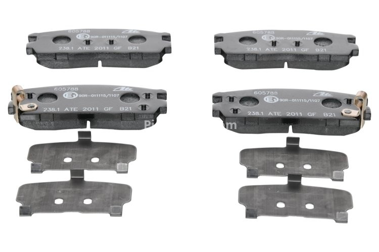 Set plăcuțe frână ATE, spate  (cu un tampon de amortizare), pentru: CHEVROLET CAPTIVA, EQUINOX; HYUNDAI TERRACAN; OPEL ANTARA A, KADETT A 1.0-3.5 09.62-