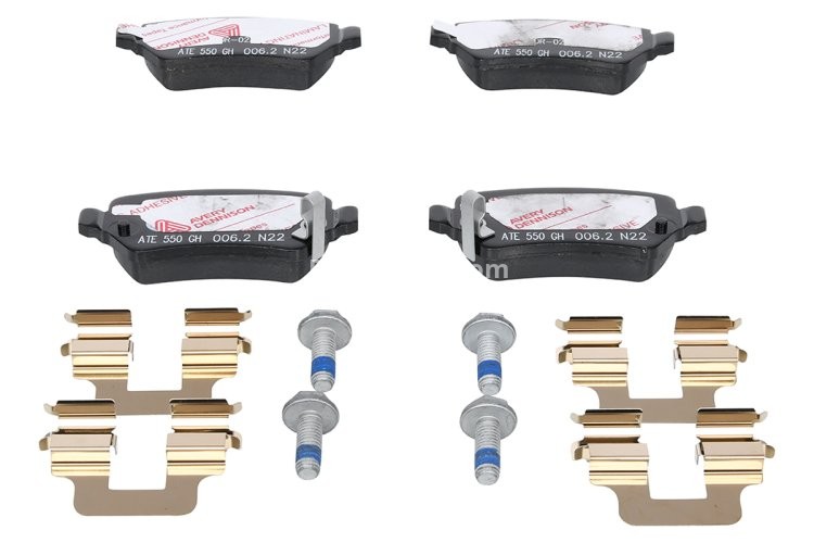 Set plăcuțe frână ATE din ceramică, spate (cu accesorii; cu șuruburi ghidare etrier), pentru: CHEVROLET VIVA; KIA VENGA; LADA KALINA; OPEL ASTRA G 1.2-2.2D 02.98-