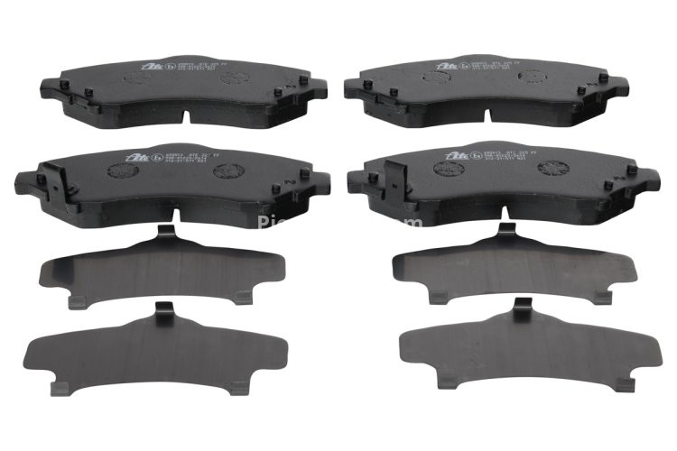 Set plăcuțe frână ATE, față (cu un tampon de amortizare), pentru: CHRYSLER TOWN & COUNTRY; DODGE GRAND; JEEP CHEROKEE, WRANGLER III 2.8D-4.0 04.07-