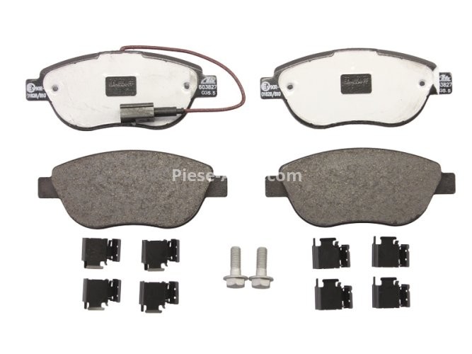 Set plăcuțe frână ATE, față (cu accesorii; cu șuruburi ghidare etrier), pentru: FIAT DOBLO, DOBLO CARGO, FIORINO 1.3D-2.0D 04.99-