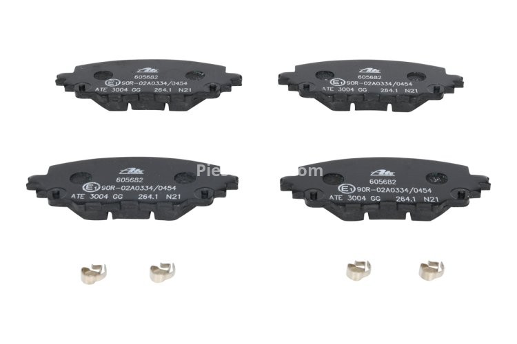 Set plăcuțe frână ATE, față (cu accesorii), pentru: FIAT 124 SPIDER; MAZDA MX-5 IV, MX-5 RF TARGA 1.4/1.5/2.0 06.15-