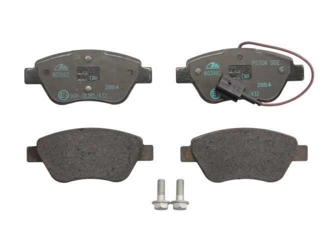 Set plăcuțe frână ATE, față (cu șuruburi ghidare etrier), pentru: FIAT BRAVO II, SIENA, STILO 1.2-1.6 11.00-12.14