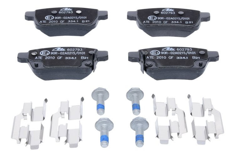 Set plăcuțe frână ATE, spate  , pentru: FIAT 500L, TIPO; OPEL ADAM, CORSA E, CORSA E/HATCHBACK 1.0-1.6D 09.12-