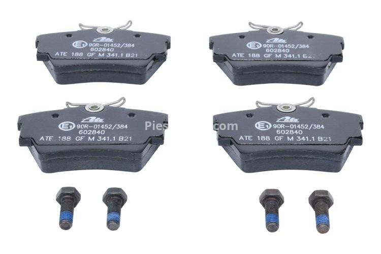 Set plăcuțe frână ATE, spate  (cu șuruburi ghidare etrier), pentru: FIAT TALENTO; NISSAN NV300, PRIMASTAR; OPEL ADMIRAL A, VIVARO A, VIVARO B; RENAULT TRAFIC II 1.6D-4.6 04.65-