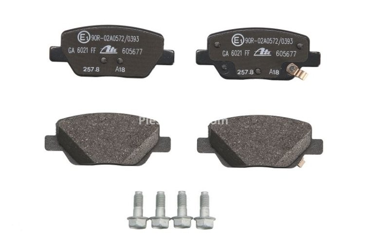 Set plăcuțe frână ATE, spate  (cu șuruburi ghidare etrier), pentru: FIAT TIPO 1.0-1.6D 10.15-