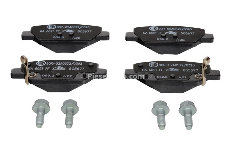 Set plăcuțe frână ATE, spate  (cu șuruburi ghidare etrier), pentru: FIAT TIPO 1.0-1.6D 10.15-