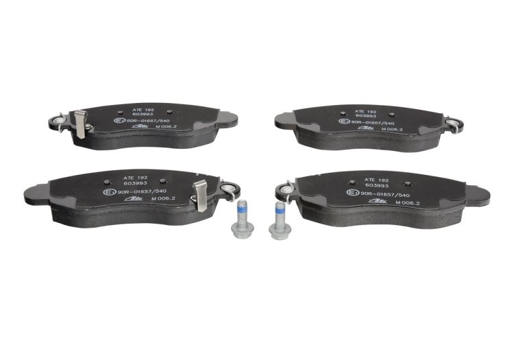 Set plăcuțe frână ATE, față (cu șuruburi ghidare etrier), pentru: FORD TRANSIT 2.0D-2.4D 01.00-05.06