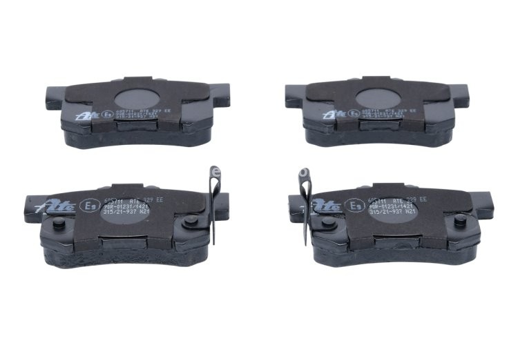Set plăcuțe frână ATE, spate  , pentru: HONDA ACCORD VII, CIVIC VII, CR-V II, FR-V, LEGEND II, LEGEND III, ODYSSEY, SHUTTLE, STREAM; SUZUKI SWIFT III 1.3D-3.5 01.91-