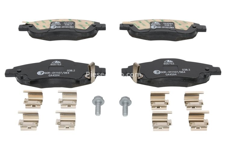 Set plăcuțe frână ATE, față (cu accesorii; cu șuruburi ghidare etrier), pentru: HONDA CR-V II, CR-V III, CR-V IV 1.6D-2.4 09.01-