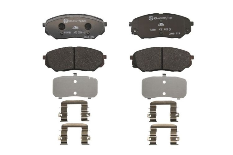 Set plăcuțe frână ATE, față , pentru: HYUNDAI SANTA FE IV, SANTA FE IV/SUV; KIA SORENTO III 2.0D-3.5 01.15-