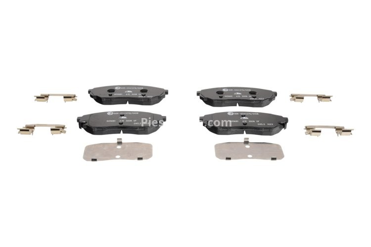Set plăcuțe frână ATE, față , pentru: HYUNDAI SANTA FE IV, SANTA FE IV/SUV; KIA SORENTO III 2.0D-3.5 01.15-