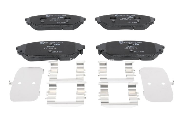 Set plăcuțe frână ATE, față (cu accesorii; cu un tampon de amortizare), pentru: HYUNDAI IX55 3.0D/3.8 01.07-