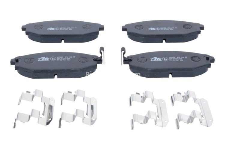 Set plăcuțe frână ATE, față (cu accesorii), pentru: HYUNDAI GALLOPER II 2.5D/2.6D/3.0 08.98-12.03