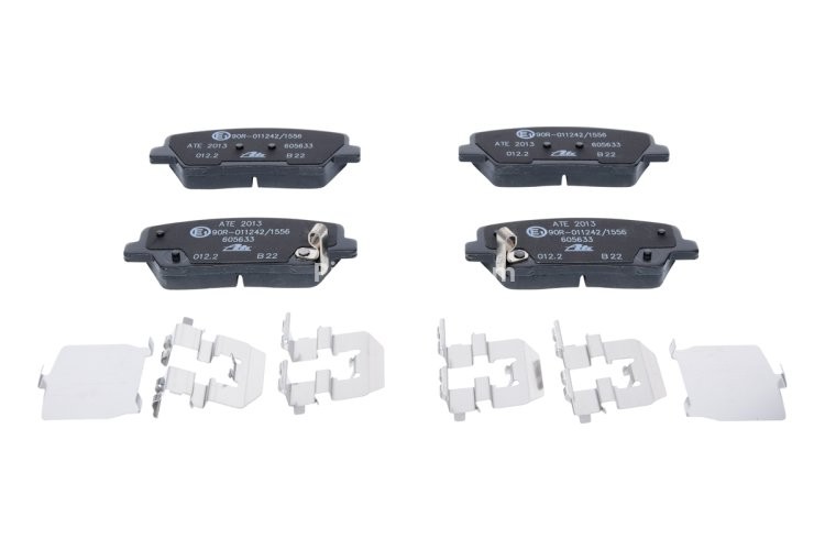 Set plăcuțe frână ATE, spate  , pentru: HYUNDAI GENESIS, GRAND SANTA FÉ, SANTA FÉ II, SANTA FÉ III, SANTA FÉ II/SUV; KIA QUORIS I, SORENTO II, SORENTO II/SUV; SSANGYONG MUSSO 2.0-3.8 03.06-
