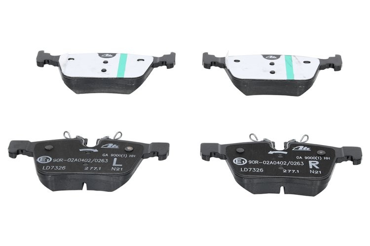 Set plăcuțe frână ATE din ceramică, spate , pentru: VOLVO S60 III, S90 II, V60 II, V90 II, XC60 II, XC90 II; JAGUAR E-PACE, F-PACE, XE, XF II, XF SPORTBRAKE 1.5H-3.0DH 06.11-