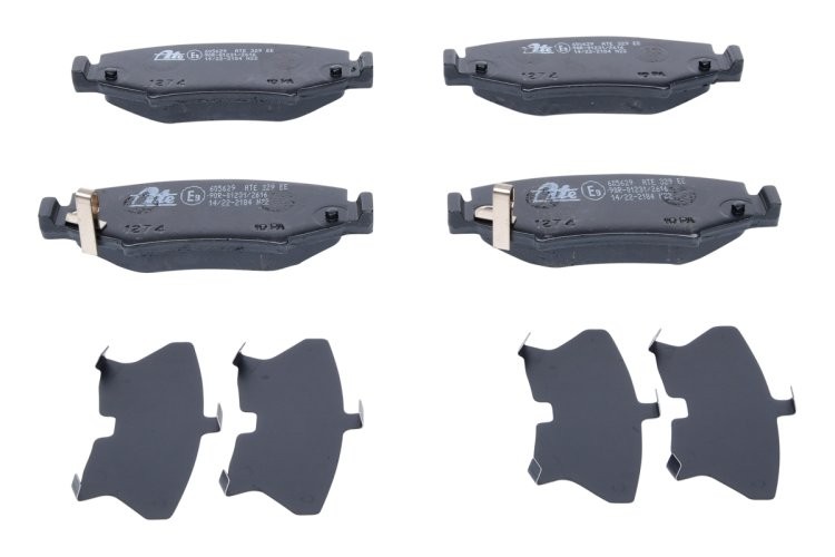 Set plăcuțe frână ATE, spate  (cu un tampon de amortizare), pentru: JEEP CHEROKEE, WRANGLER III 2.8D-3.8 04.07-