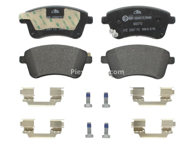 Set plăcuțe frână ATE, față (cu accesorii), pentru: KIA VENGA 1.4-1.6D 02.10-