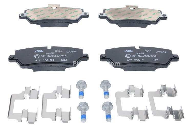 Set plăcuțe frână ATE din ceramică, spate , pentru: LAND ROVER DEFENDER, DISCOVERY V, RANGE ROVER IV, RANGE ROVER SPORT II 2.0-3.0H 08.12-