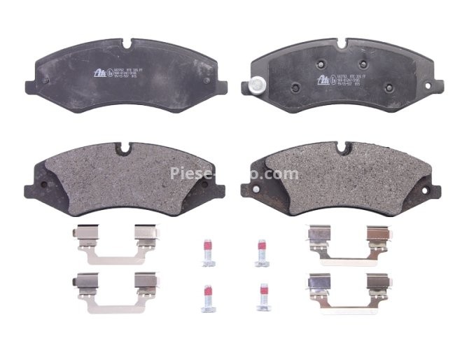 Set plăcuțe frână ATE, față (cu accesorii; cu șuruburi ghidare etrier), pentru: LAND ROVER DEFENDER, DISCOVERY IV, DISCOVERY V, RANGE ROVER III, RANGE ROVER IV 2.0-5.0 03.02-
