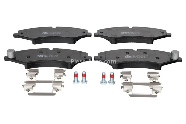 Set plăcuțe frână ATE, față (cu accesorii; cu șuruburi ghidare etrier), pentru: LAND ROVER DEFENDER, DISCOVERY IV, DISCOVERY V, RANGE ROVER III, RANGE ROVER IV 2.0-5.0 03.02-