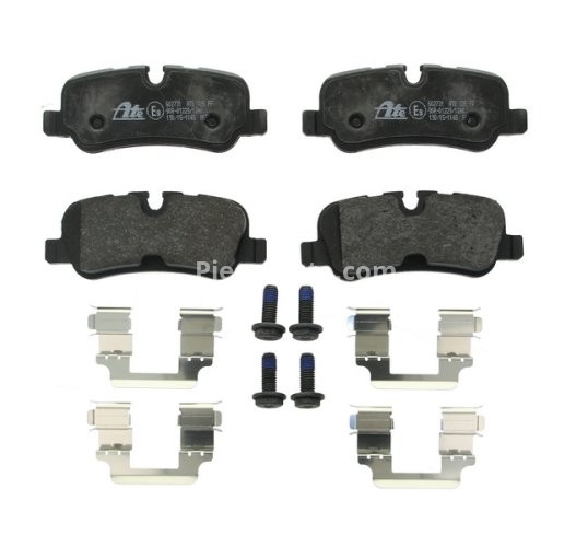 Set plăcuțe frână ATE, spate  (cu accesorii; cu șuruburi ghidare etrier), pentru: LAND ROVER DISCOVERY IV, RANGE ROVER III, RANGE ROVER SPORT I 3.0-5.0 04.06-12.18