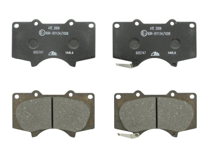 Set plăcuțe frână ATE, față , pentru: LEXUS GX, LX; MITSUBISHI PAJERO IV, PAJERO SPORT II; TOYOTA 4 RUNNER IV, 4 RUNNER V, FJ CRUISER, FORTUNER, HILUX, HILUX VII, HILUX VIII 2.4D-5.7ALK 02.99-