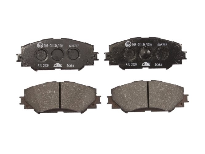 Set plăcuțe frână ATE, față , pentru: LEXUS HS; PONTIAC VIBE; SUBARU TREZIA; TOYOTA ALLION II, AURIS, COROLLA, MATRIX, NOAH/VOXY, PREMIO, RAV 4 III, RAV 4 IV, URBAN CRUISER 1.3-3.5 11.05-