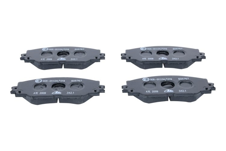 Set plăcuțe frână ATE, față , pentru: LEXUS HS; PONTIAC VIBE; SUBARU TREZIA; TOYOTA ALLION II, AURIS, COROLLA, MATRIX, NOAH/VOXY, PREMIO, RAV 4 III, RAV 4 IV, URBAN CRUISER 1.3-3.5 11.05-