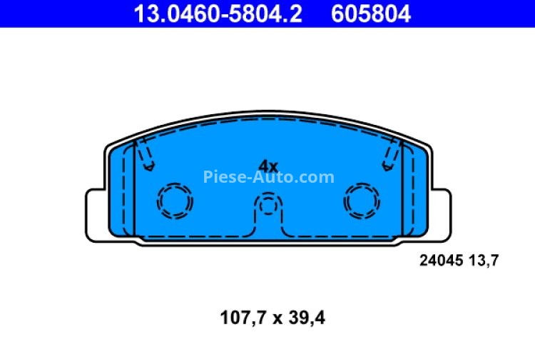 Set plăcuțe frână ATE, spate  , pentru: MAZDA 323 F V, 323 F VI, 323 P V, 323 S VI, 6, 626 IV, 626 V, PREMACY, RX-7 I; MITSUBISHI GALANT IV 1.1-2.5 09.80-07.13