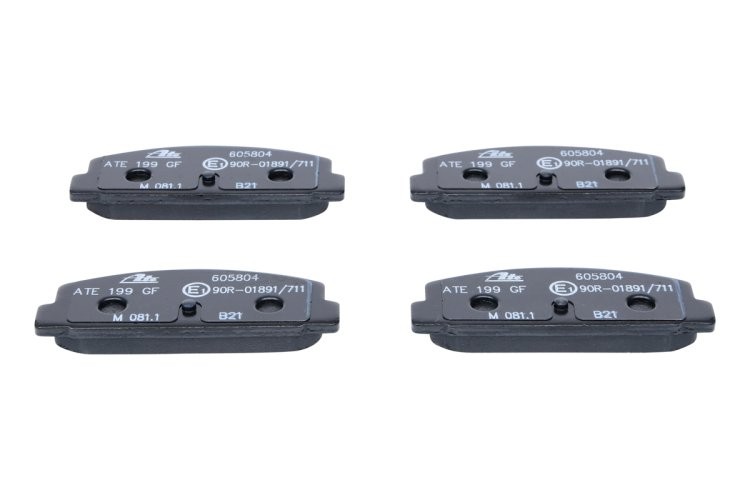 Set plăcuțe frână ATE, spate  , pentru: MAZDA 323 F V, 323 F VI, 323 P V, 323 S VI, 6, 626 IV, 626 V, PREMACY, RX-7 I; MITSUBISHI GALANT IV 1.1-2.5 09.80-07.13