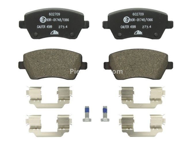 Set plăcuțe frână ATE, față (cu accesorii; cu șuruburi ghidare etrier), pentru: MERCEDES CITAN MIXTO (DOUBLE CABIN), CITAN (MPV), CITAN/MINIVAN (W415) 0.9-Electric 01.03-