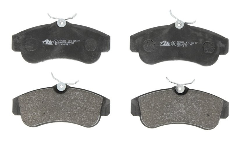 Set plăcuțe frână ATE, față , pentru: NISSAN ALMERA II, PRIMERA 1.5-2.2D 06.90-11.06