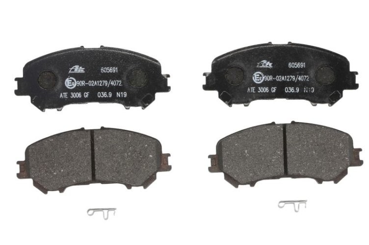 Set plăcuțe frână ATE, față , pentru: NISSAN QASHQAI II, X-TRAIL III; RENAULT KADJAR, KOLEOS II 1.2-2.5 04.14-