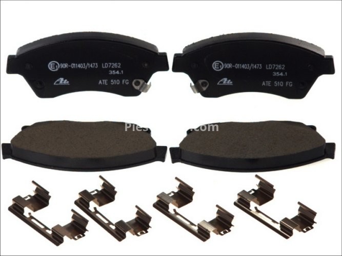 Set plăcuțe frână ATE din ceramică, față , pentru:OPEL ASTRA J, ASTRA J GTC 1.2-2.0D 05.09- CHEVROLET AVEO, CRUZE; 