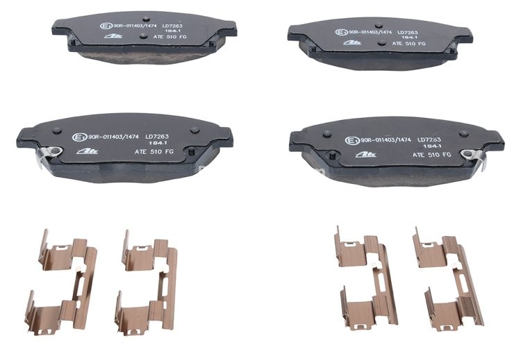 Set plăcuțe frână ATE din ceramică, față (cu accesorii), pentru:OPEL AMPERA, ASTRA J, ASTRA J GTC, MOKKA / MOKKA X, ZAFIRA C 1.3D-2.0D 05.09- CHEVROLET CRUZE, ORLANDO, TRAX, VOLT; 