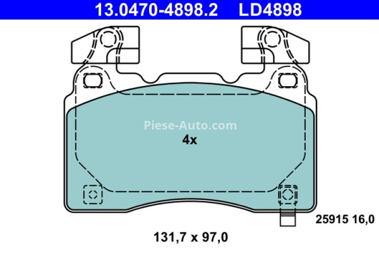 Set plăcuțe frână ATE, față , pentru: OPEL INSIGNIA B, INSIGNIA B COUNTRY, INSIGNIA B GRAND SPORT 1.5-2.0D 08.16-