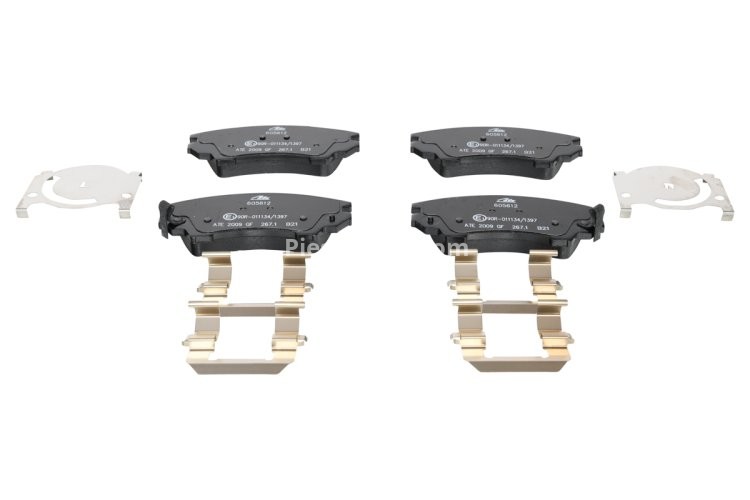Set plăcuțe frână ATE, față (cu accesorii), pentru: OPEL ASTRA J, ASTRA J GTC, CASCADA, INSIGNIA A, INSIGNIA A COUNTRY, ZAFIRA C; SAAB 9-5 1.3D-6.2 07.08-