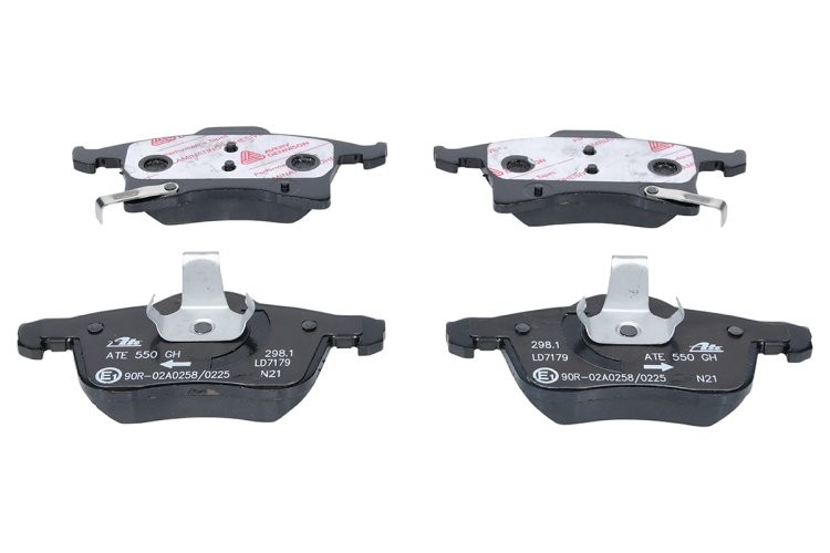 Set plăcuțe frână ATE din ceramică, față , pentru: OPEL ADAM, ASTRA H, ASTRA H CLASSIC, ASTRA H GTC, ASTRA H/KOMBI, COMBO TOUR, COMBO/MINIVAN, CORSA C, CORSA C/HATCHBACK, CORSA D 1.0-2.2 10.01-
