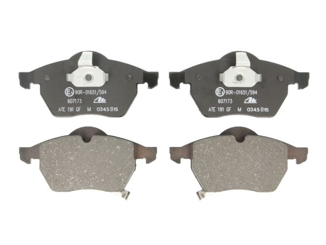 Set plăcuțe frână ATE, față , pentru: OPEL ASTRA G, ZAFIRA A; SAAB 900 II, 9-3, 9-5 1.9D-3.0D 07.93-12.09