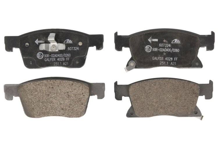 Set plăcuțe frână ATE, față , pentru: OPEL ASTRA K, ASTRA K/KOMBI 1.0-1.6D 06.15-