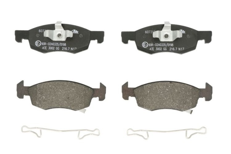 Set plăcuțe frână ATE, față , pentru: OPEL CORSA E, CORSA E/HATCHBACK 1.0-1.4LPG 09.14-