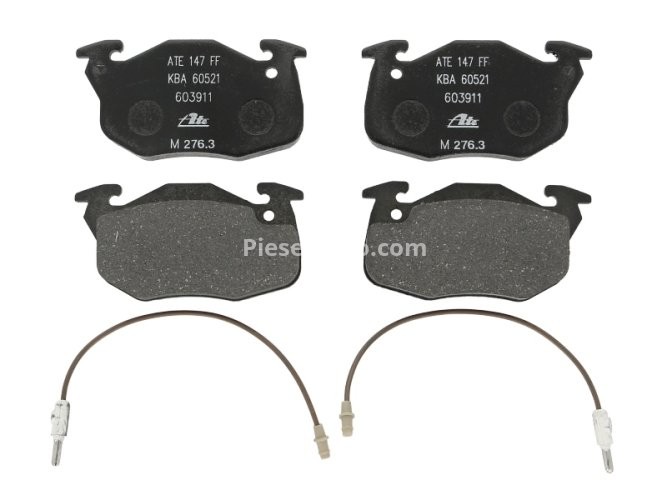 Set plăcuțe frână ATE, față , pentru: PEUGEOT 205 I, 205 II, 205/HATCHBACK, 305 II, 309 I, 309 II, 309/HATCHBACK, 405 I, 405 II; RENAULT 11, 18, 18 VARIABLE, 19 I 1.0-Electric 05.77-11.98