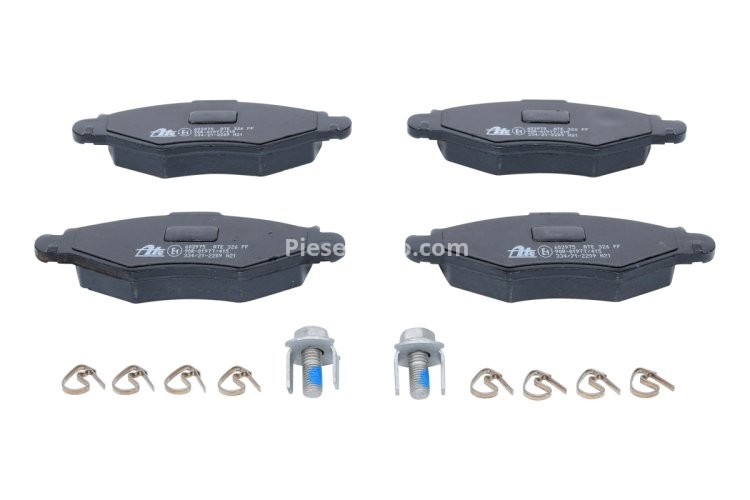 Set plăcuțe frână ATE, față (cu șuruburi ghidare etrier), pentru: PEUGEOT 206, 206+, 306, 306/HATCHBACK 1.1-1.9D 04.93-