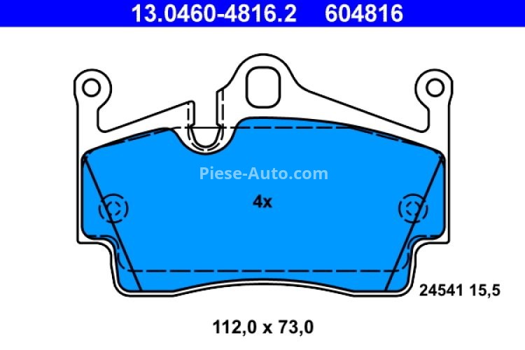 Set plăcuțe frână ATE, spate  , pentru: PORSCHE 718 BOXSTER, 718 BOXSTER SPYDER, 718 CAYMAN, 911, BOXSTER, CAYMAN 2.0-4.0 03.03-