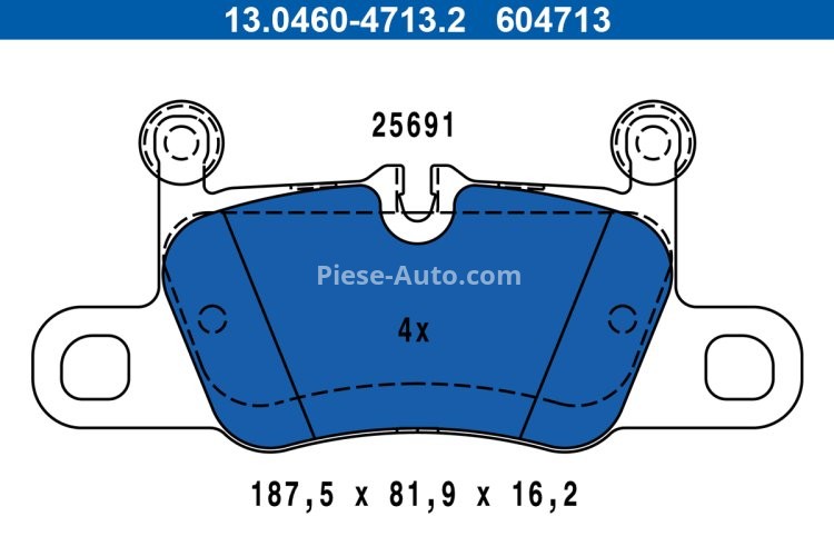 Set plăcuțe frână ATE, spate ,pentru: PORSCHE 911, 911 TARGA, CAYENNE 2.9-4.0H 12.11-