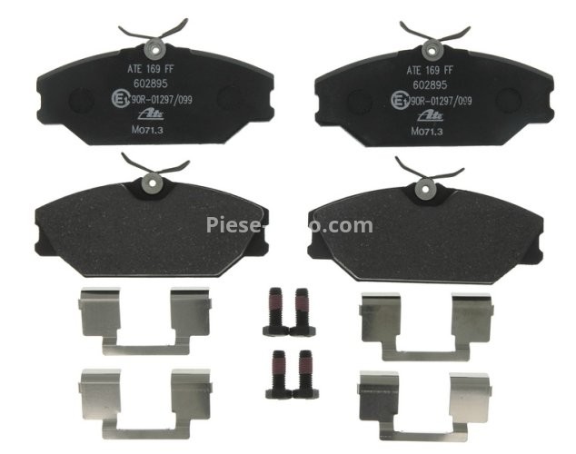 Set plăcuțe frână ATE, față (cu șuruburi ghidare etrier), pentru: RENAULT CLIO II, LAGUNA I, MEGANE I, MEGANE I CLASSIC, MEGANE I COACH, MEGANE SCENIC 1.4-3.0 06.95-06.09