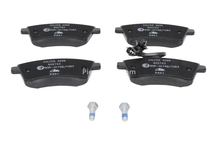 Set plăcuțe frână ATE, față (cu șuruburi ghidare etrier), pentru: RENAULT KANGOO BE BOP, KANGOO EXPRESS, KANGOO II 1.2-Electric 02.08-