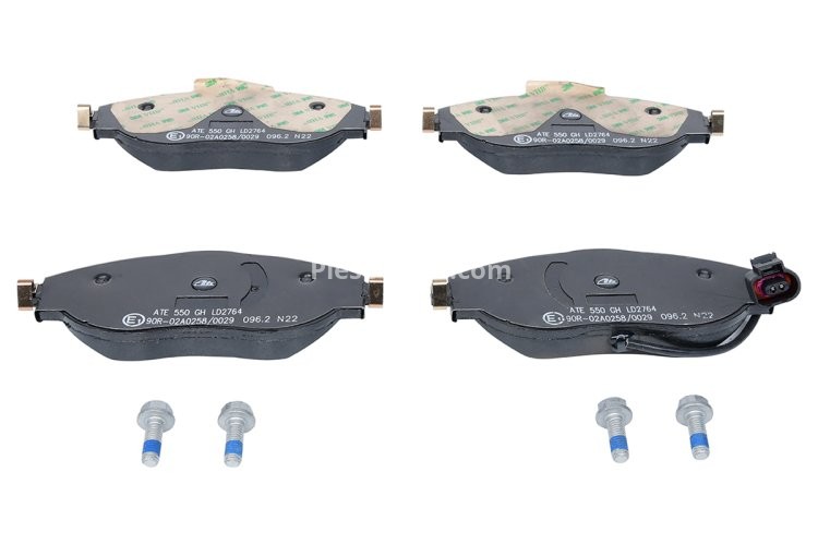 Set plăcuțe frână ATE din ceramică, față (cu șuruburi ghidare etrier), pentru: SEAT ALHAMBRA, LEON, LEON SC, LEON ST, LEON/HATCHBACK, TARRACO; VW ARTEON 1.4-3.6 02.08-